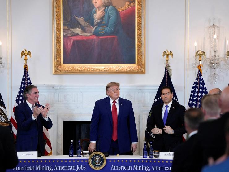 US President Donald Trump attends a mining roundtable