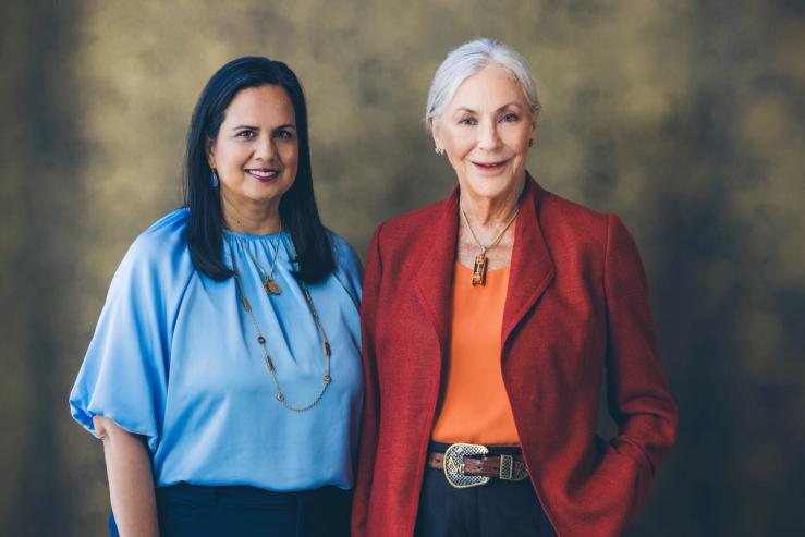 Alice Walton and Sharmila Makhija.