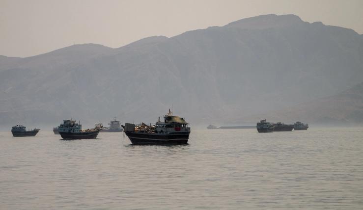 Ships in the Strait of Hormuz