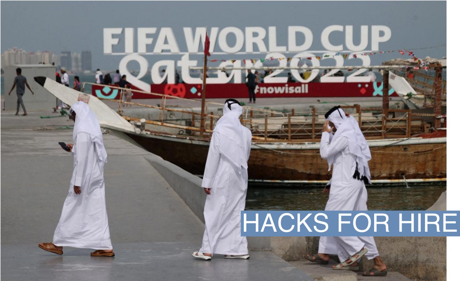 General view of fans ahead of the FIFA World Cup Qatar 2022