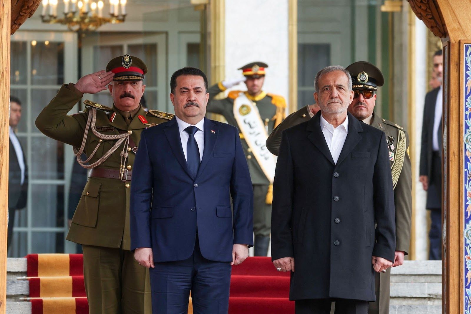 Iraqi Prime Minister Mohammed Shia al-Sudani and Iranian President Masoud Pezeshkian