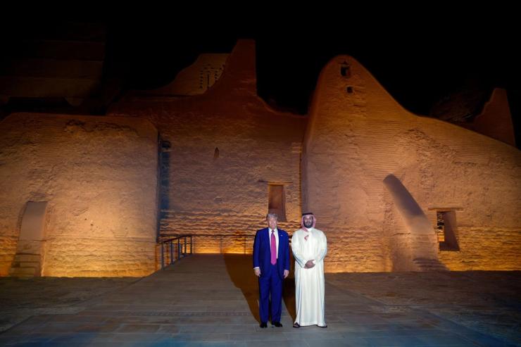 President Donald Trump visits At-Turaif World Heritage Site, in Diriyah, Saudi Arabia, May 13