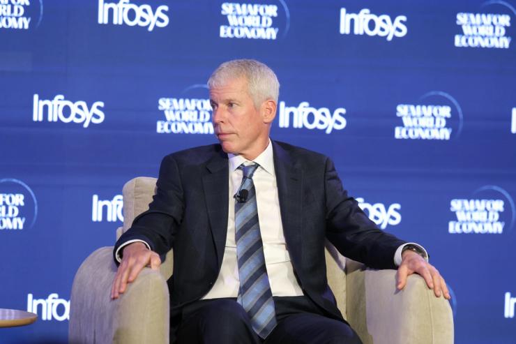 Chris Wright (Secretary - U.S. Department of Energy) speaks on stage during Semafor World Economy 2026 on April 13, 2026 in Washington, DC.