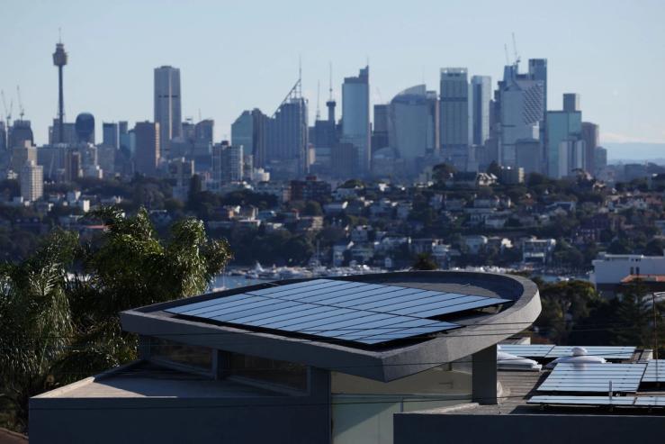 A solar panel in Sydney. 