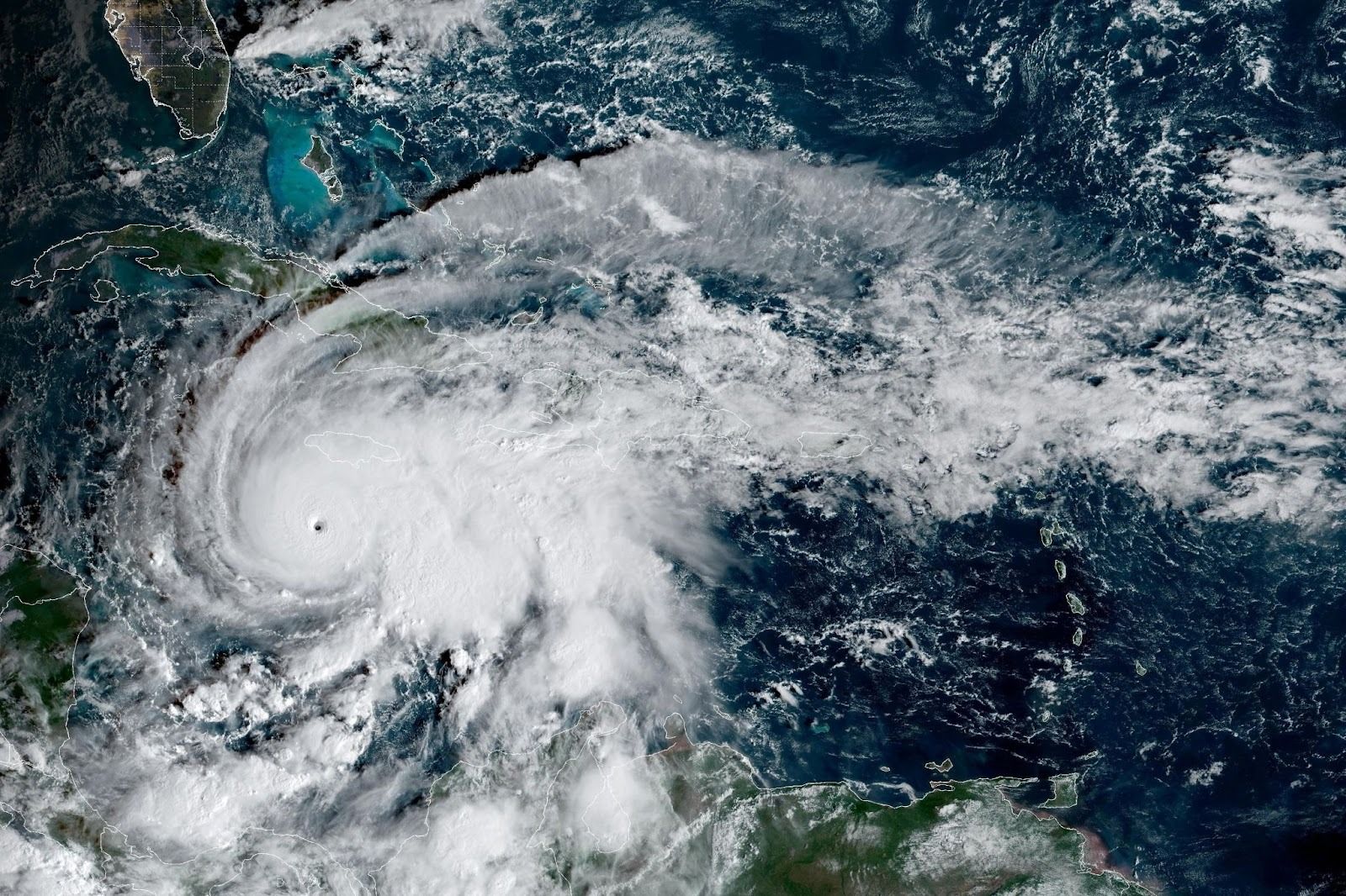 A photo of hurricane Melissa. 