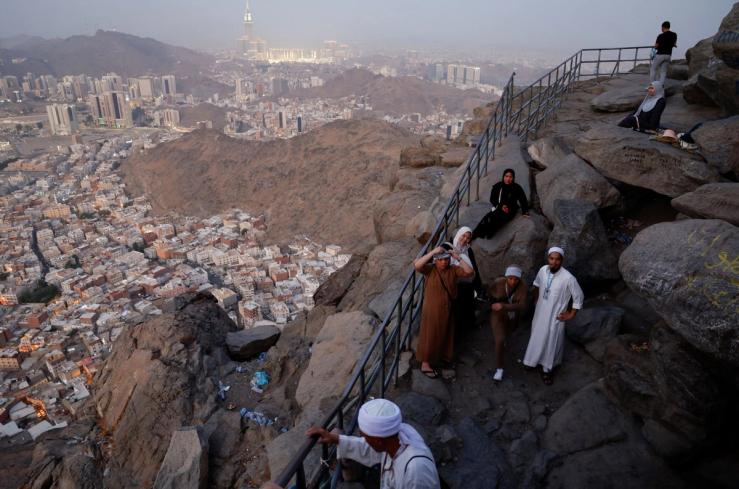 Muslim pilgrims visit Mount Al-Noor, ahead of the annual hajj pilgrimage.