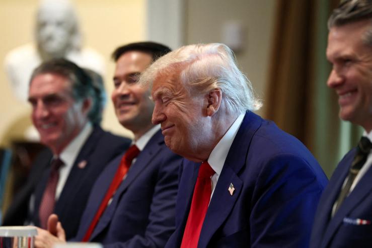 President Donald Trump at a Cabinet meeting