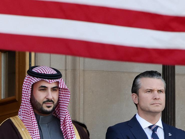 Saudi defense minister Khalid bin Salman and Defense Secretary Pete Hegseth