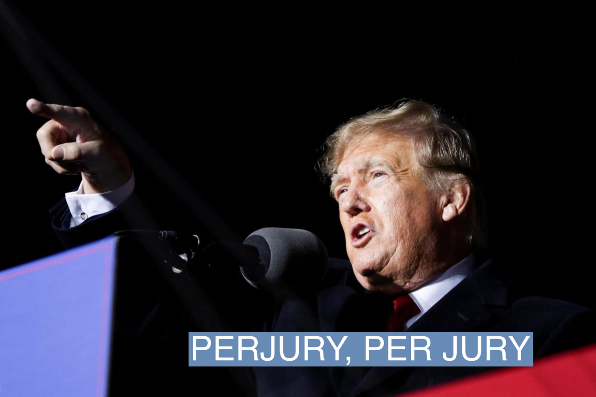 Former U.S. President Donald Trump speaks during a rally in Commerce, Georgia, U.S. March 26, 2022.