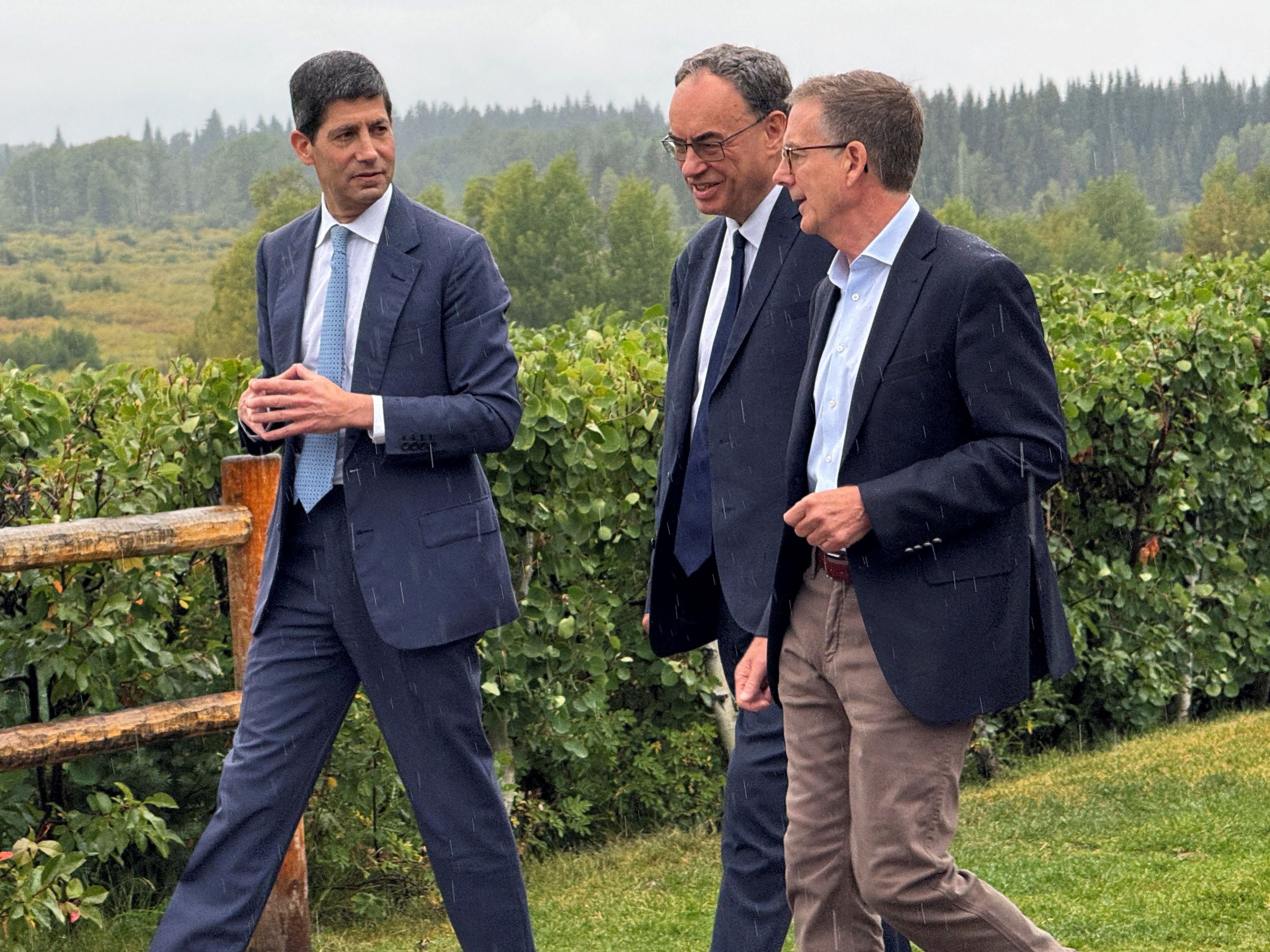 US Federal Reserve Chair Kevin Warsh with Bank of Canada Governor Tiff Macklem and Bank of England Governor Andrew Bailey