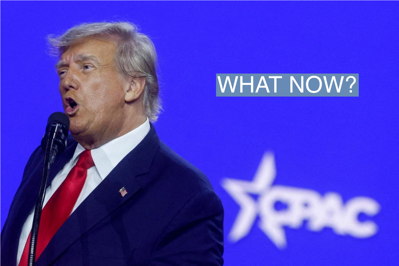 Former U.S. President Donald Trump speaks at CPAC.