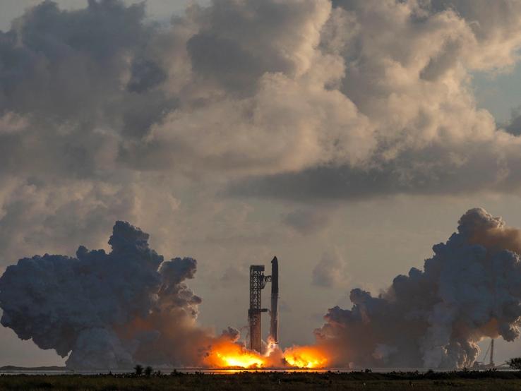A SpaceX rocket.