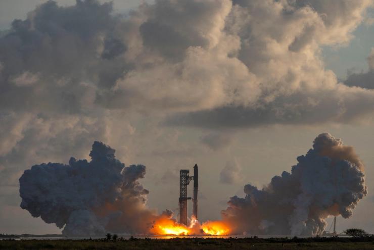 A SpaceX rocket.