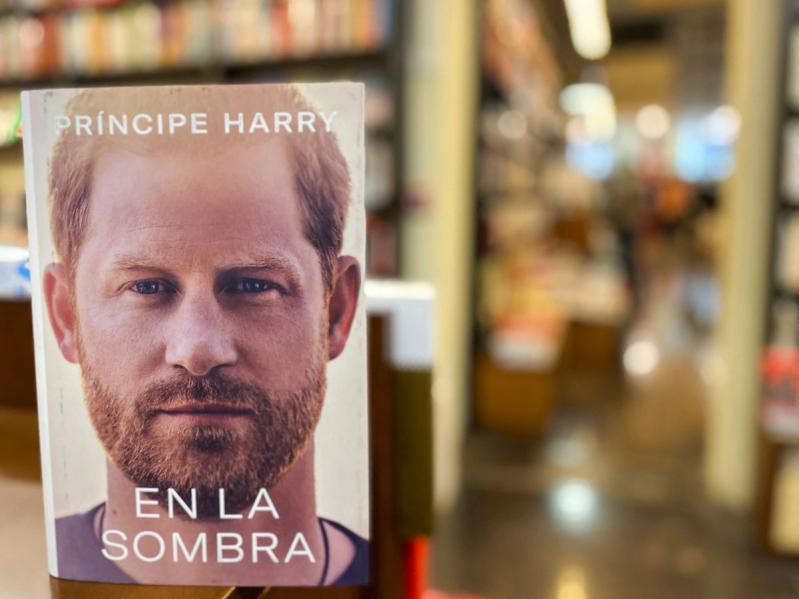 Britain’s Prince Harry’s book “Spare” is seen in a bookstore, before its official release date, in Barcelona, Spain January 5, 2023.