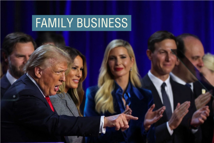 President-elect Donald Trump, daughter Ivanka and her husband Jared Kushner.