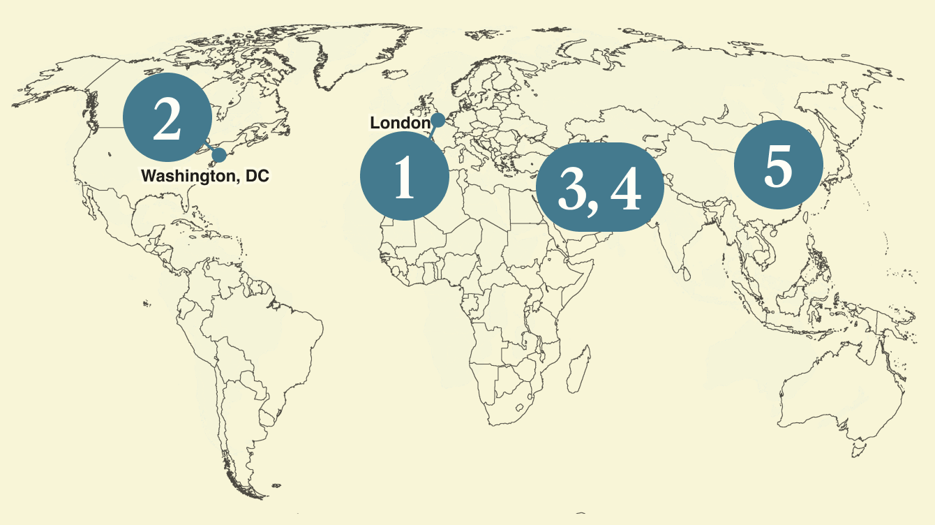 A map of the world