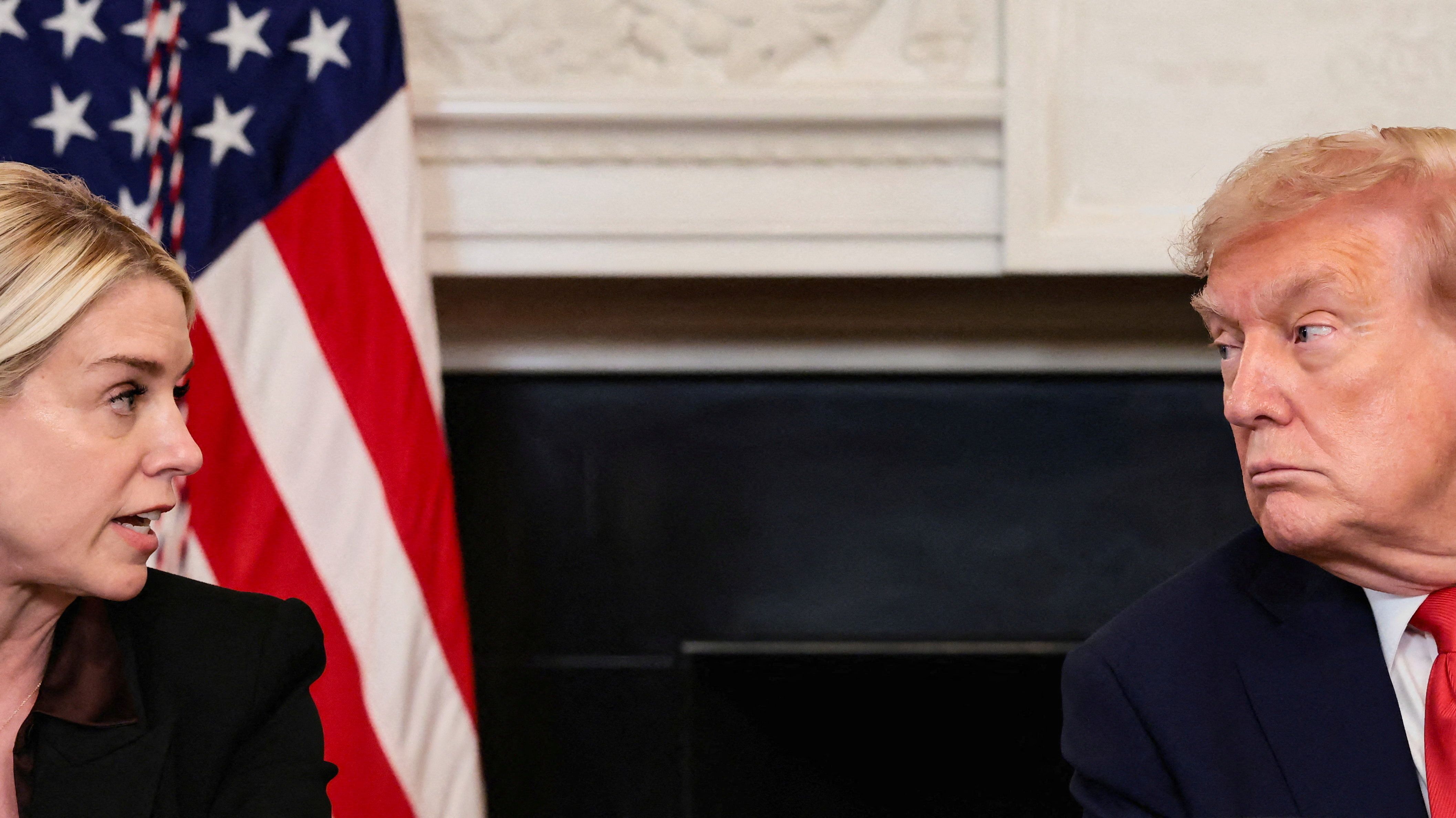 Pam Bondi and Donald Trump