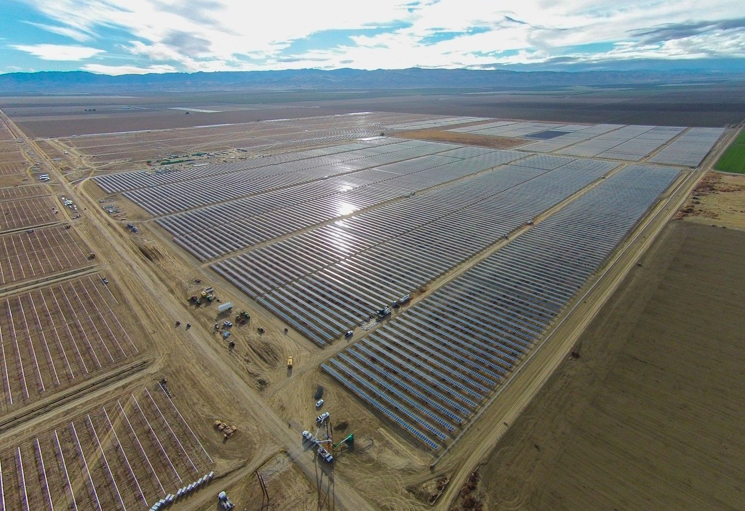 A solar field in California. 