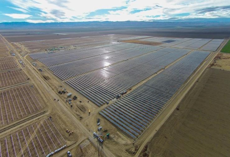A solar field in California.