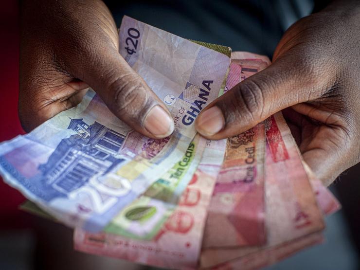 Ghanaian cedi currency notes.
