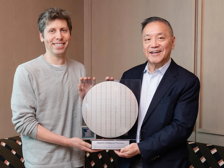 Sam Altman and Broadcom President and CEO Hock Tan