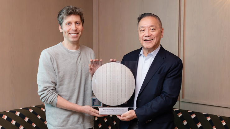 Sam Altman and Broadcom President and CEO Hock Tan