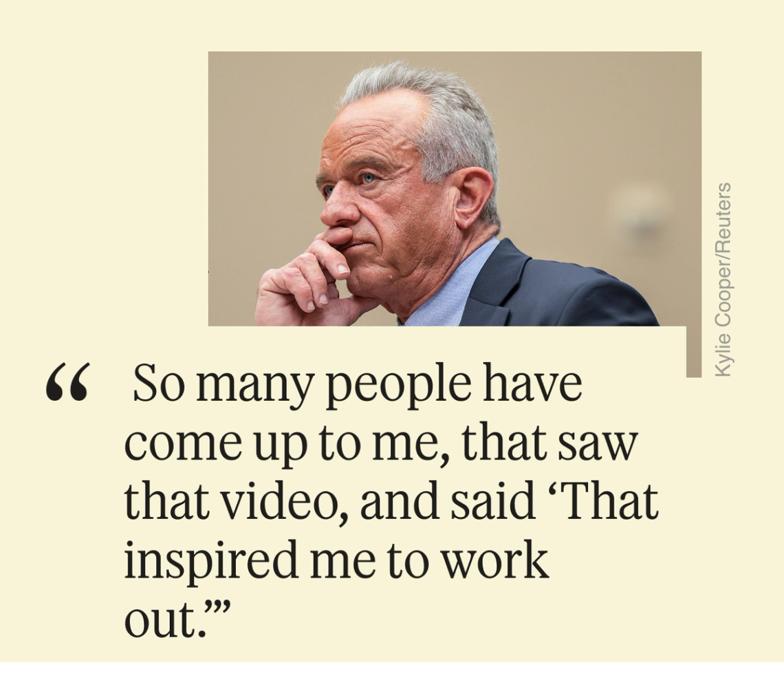 Quote of the Day graphic: So many people have come up to me, that saw that video, and said ‘That inspired me to work out.’”