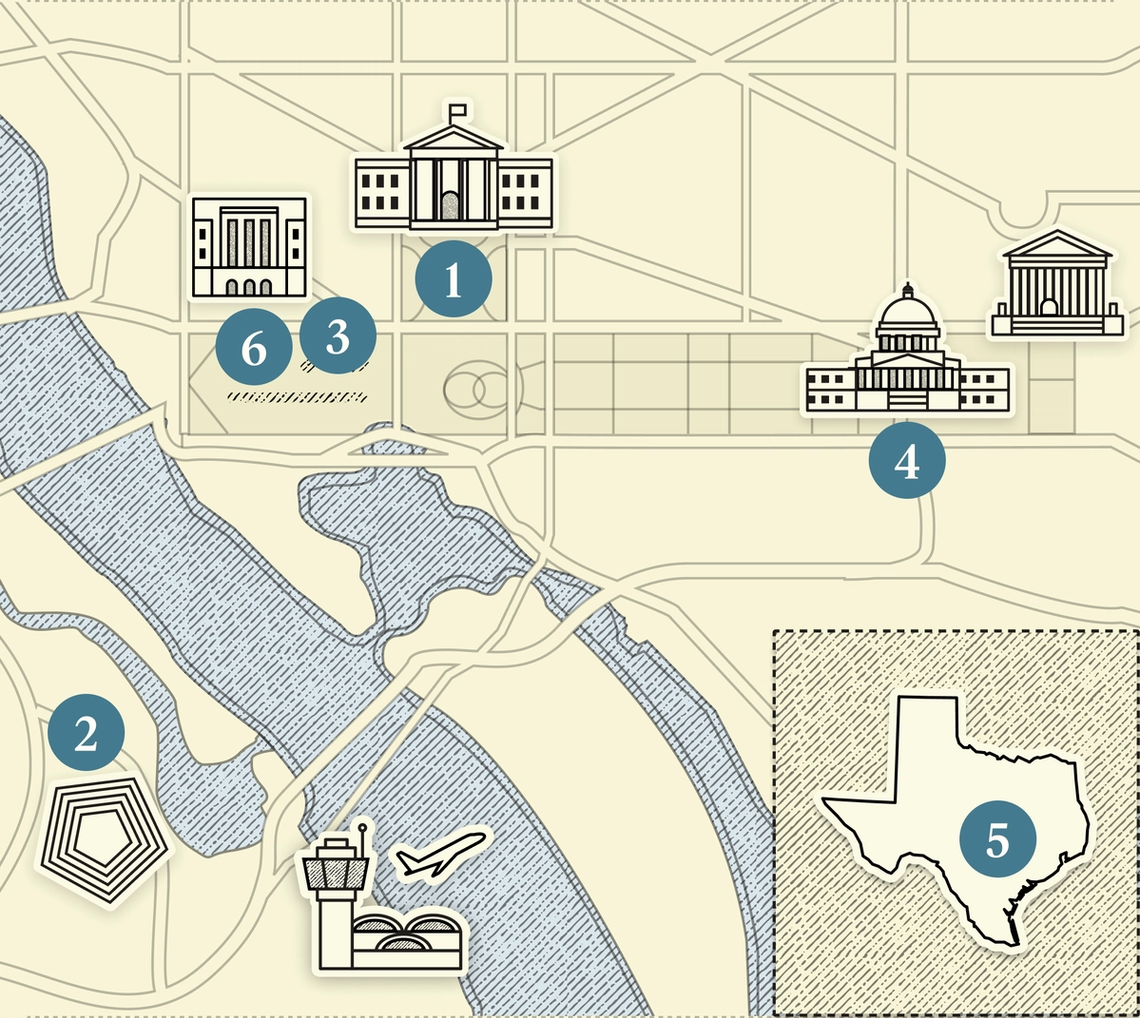 A numbered map of DC.