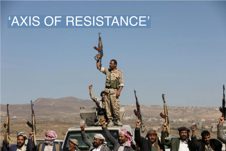 Houthi fighters and tribal supporters hold up their firearms during a protest against recent U.S.-led strikes on Houthi targets, near Sanaa, Yemen January 14, 2024. REUTERS/Khaled Abdullah