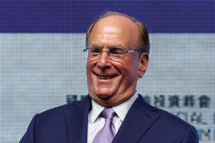 Larry Fink, Chairman and Chief Executive Officer of BlackRock, attends the Global Financial Leaders’ Investment Summit, in Hong Kong, China.