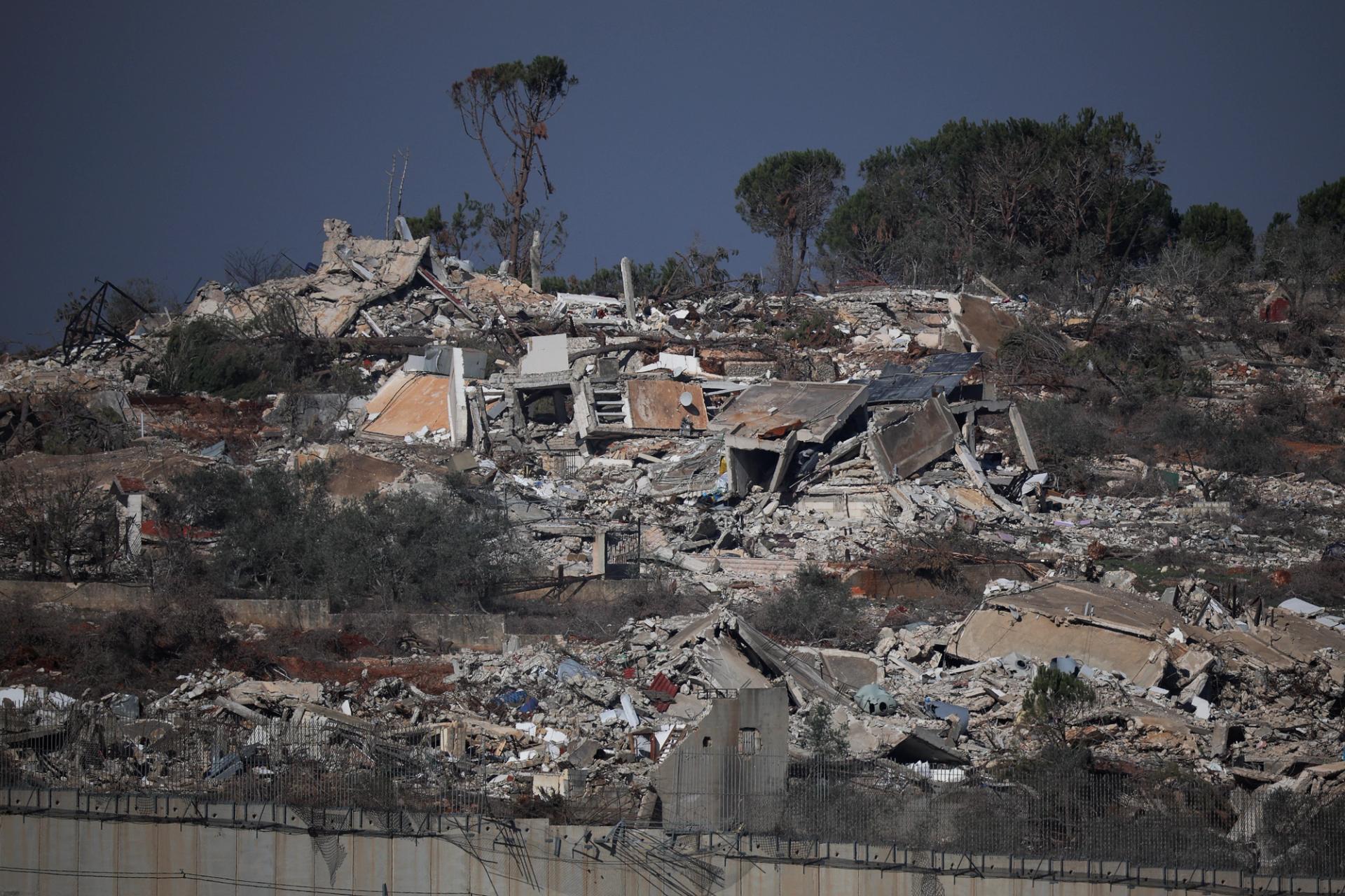 A photo of ruined buildings in Southern Lebanon