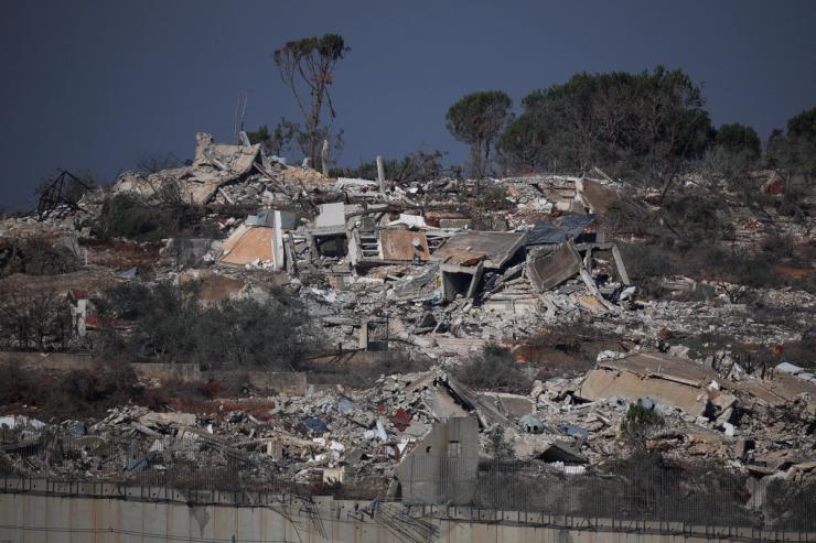 A photo of ruined buildings in Southern Lebanon