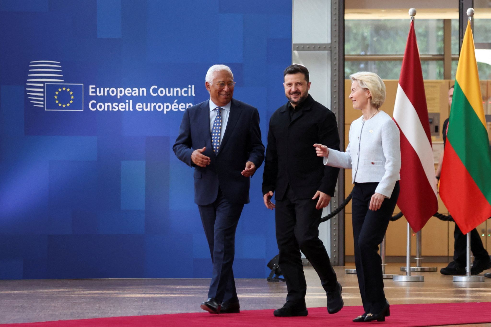 EU leaders and Zelenskyy.