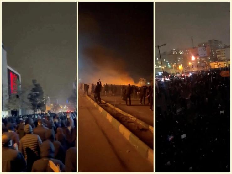 Screenshots of social media video from Iran