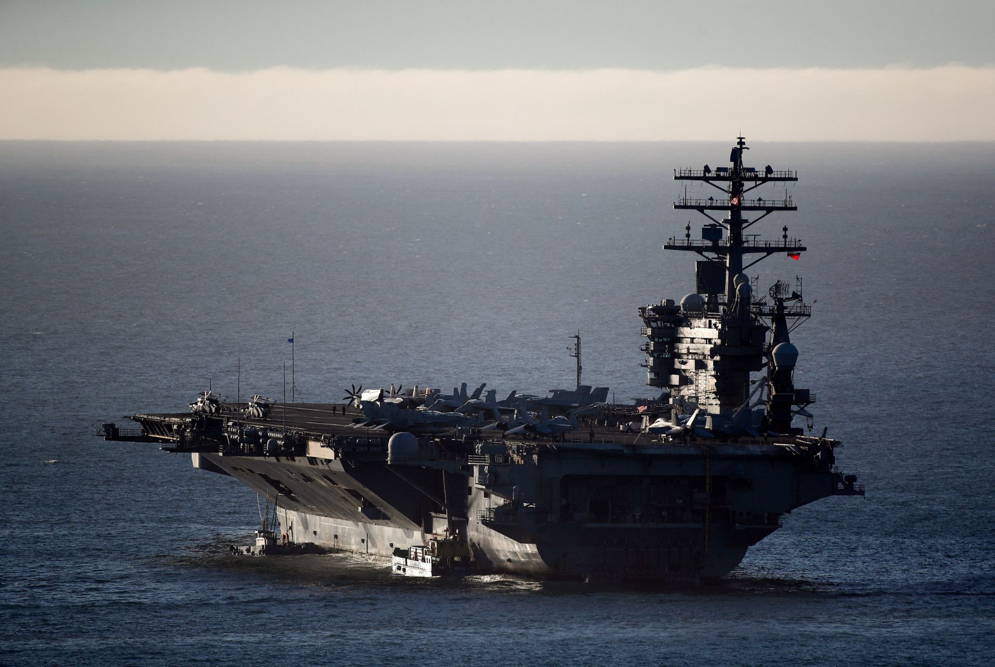 The Nimitz aircraft carrier. 