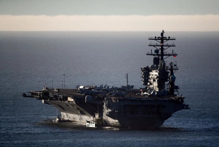 The Nimitz aircraft carrier.