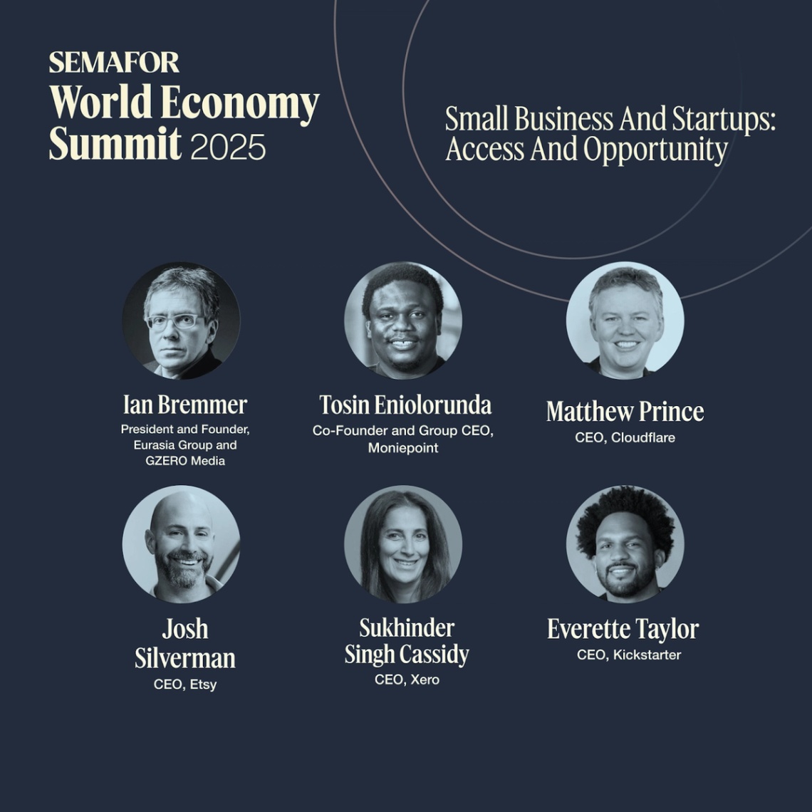 A graphic promoting Semafor’s World Economy Summit.