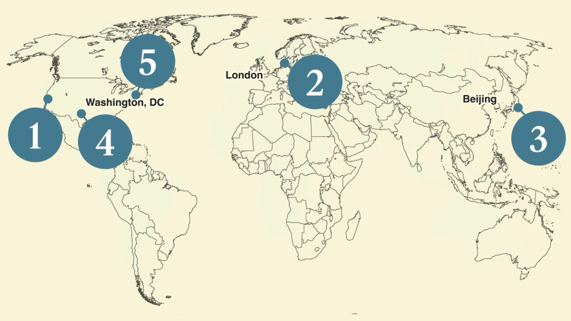 A map of the world