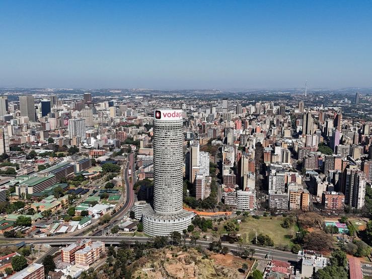 Drone view of Johannesburg.