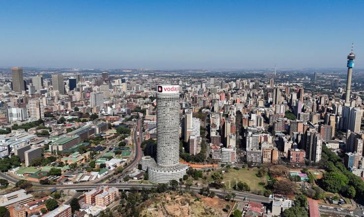 Drone view of Johannesburg.