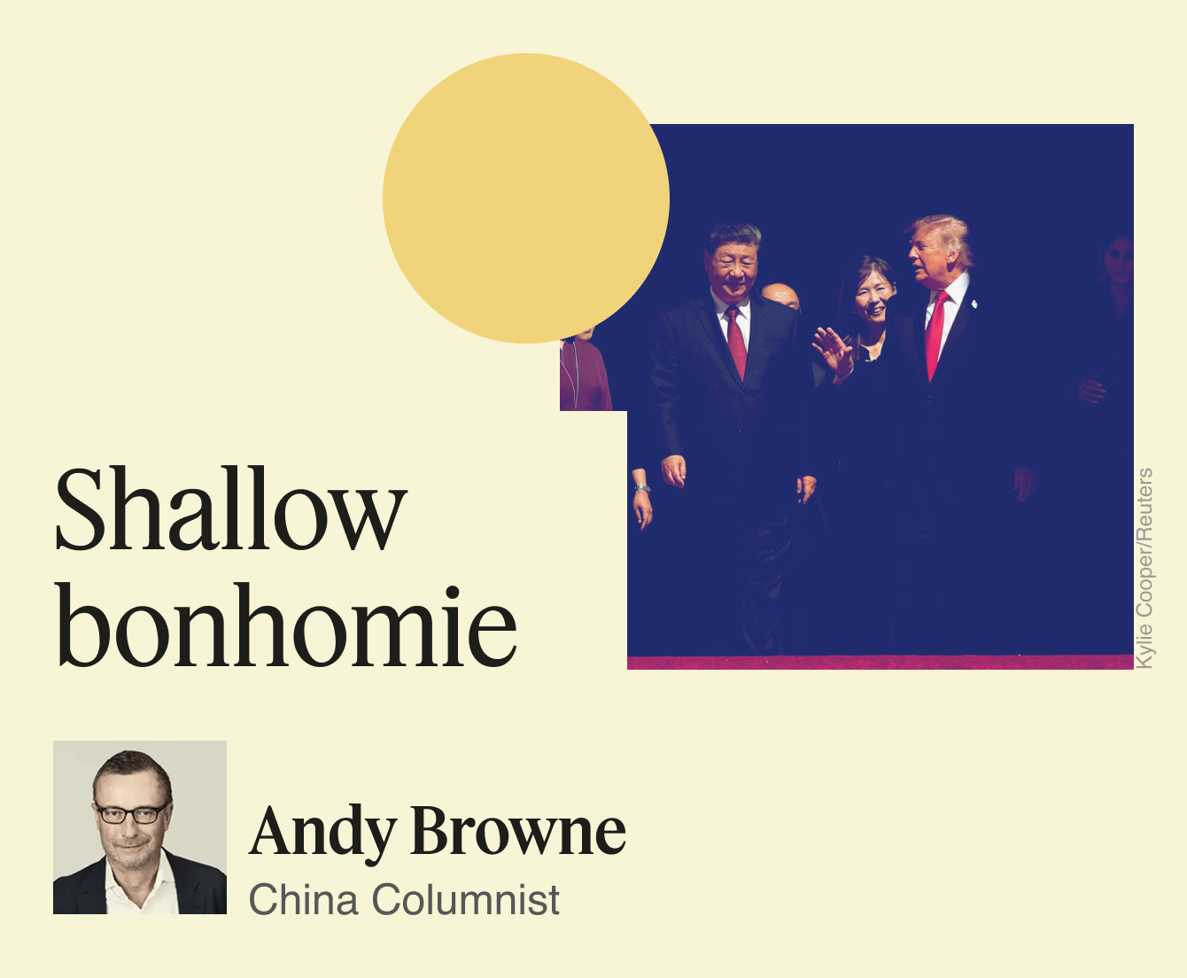 Shallow bonhomie.