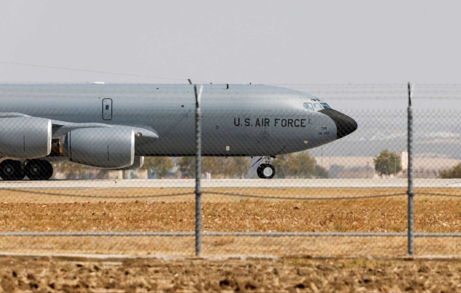 A US KC-135 refueling jet. 