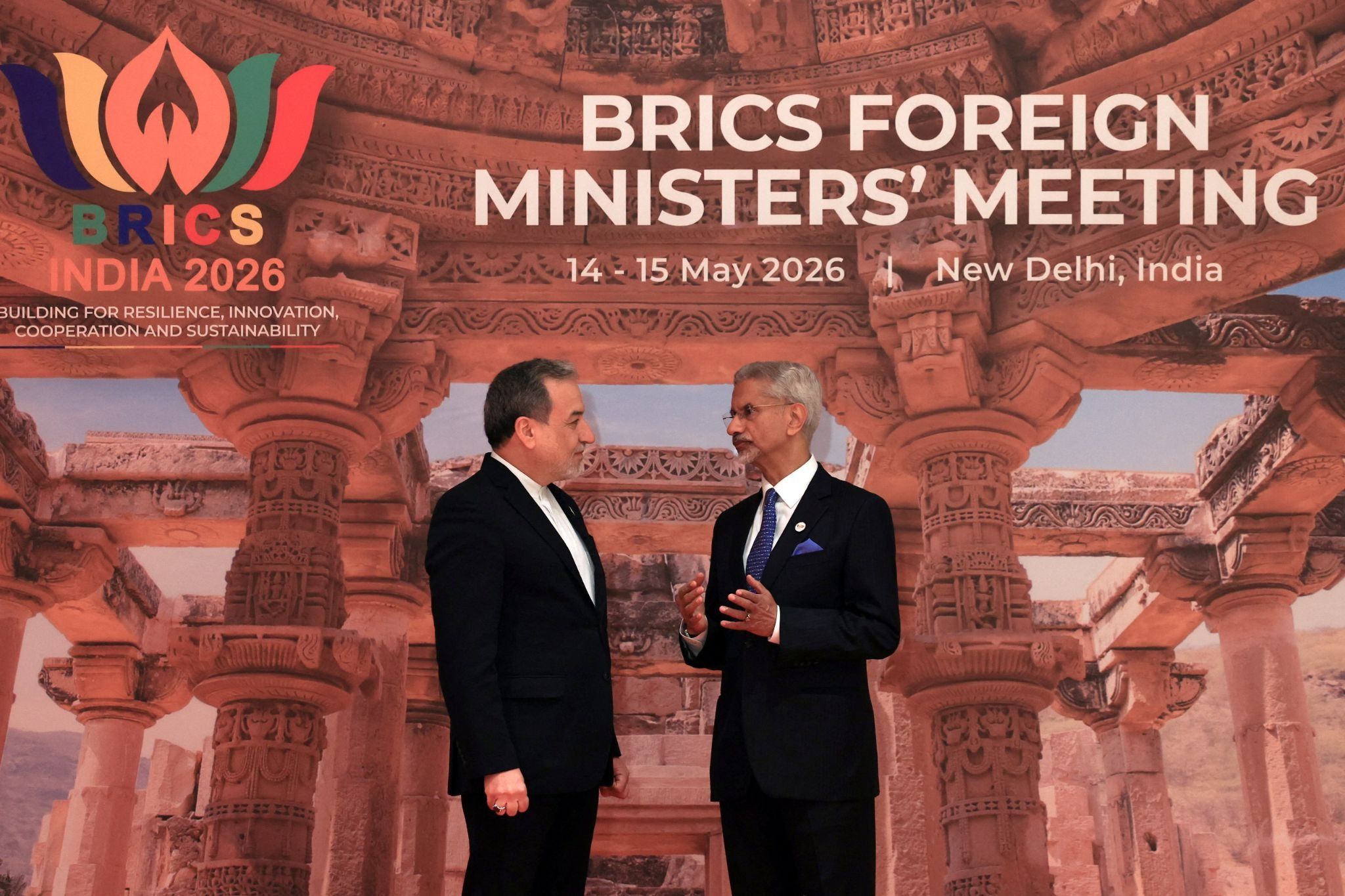 The foreign ministers of Iran and India. 