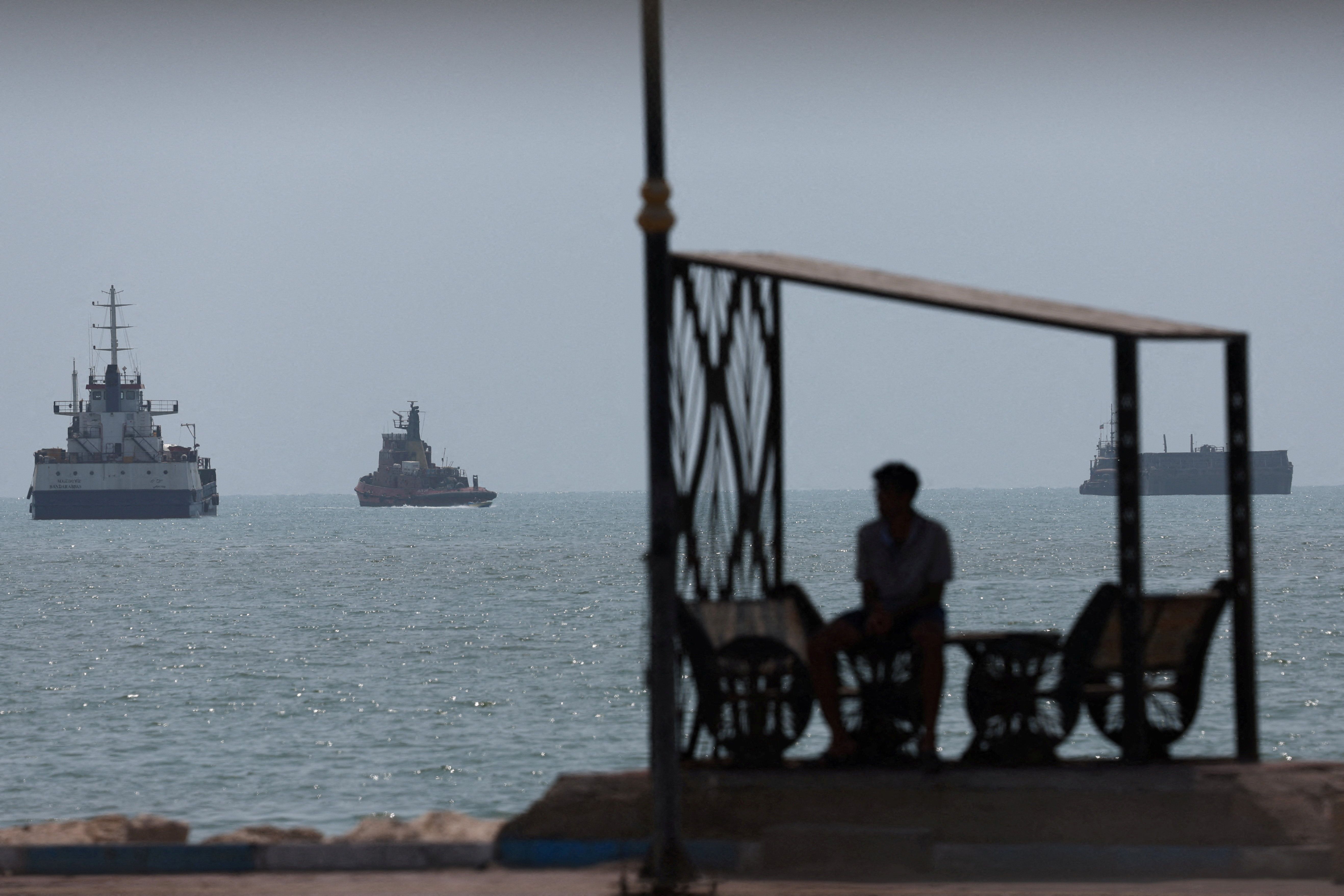 Ships in the Strait of Hormuz