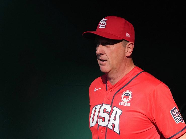Eric Schmitt during the Congressional Baseball Game