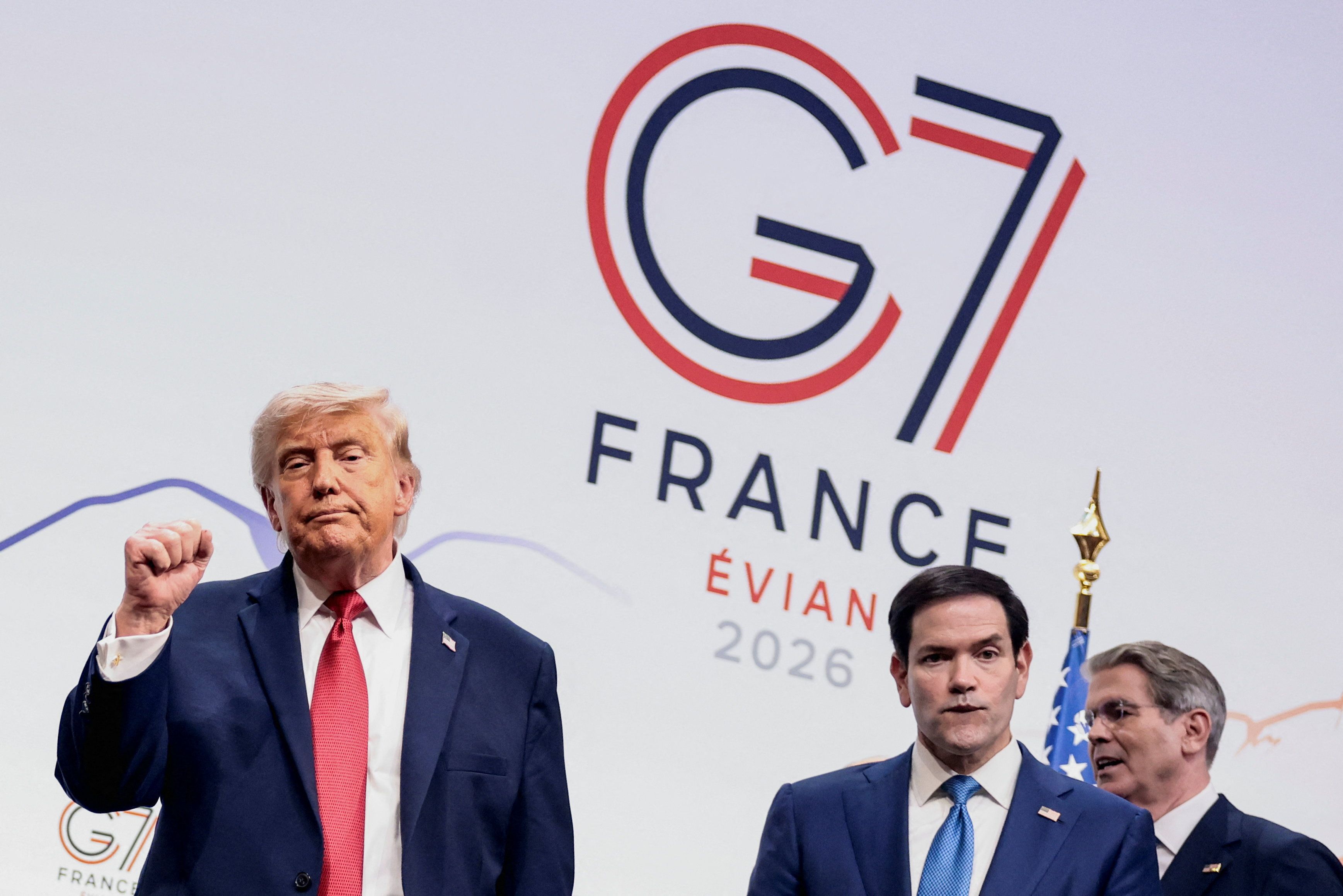 US President Donald Trump at the G7 in France.