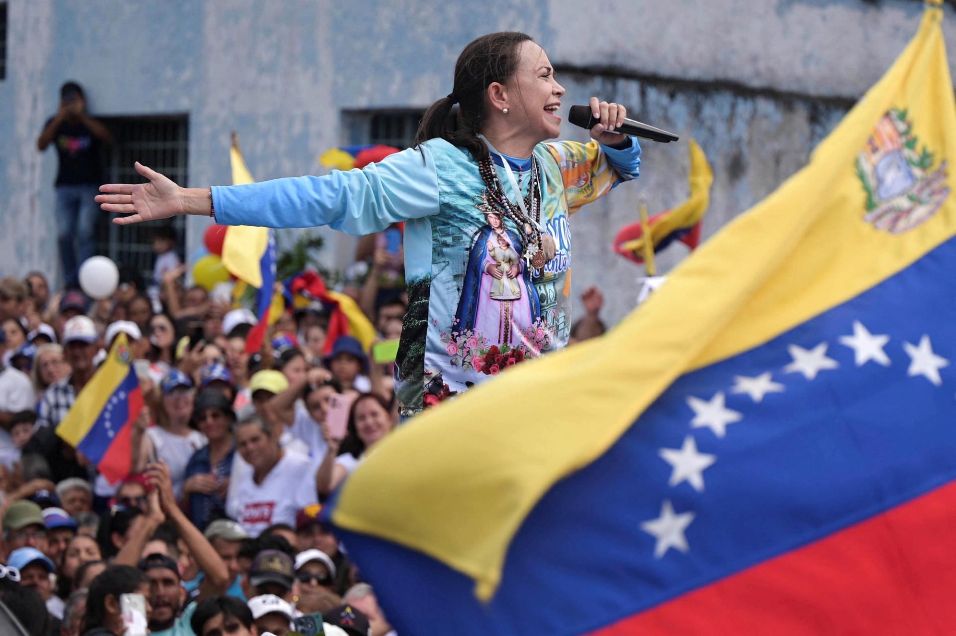 Venezuela’s opposition leader María Corina Machado 