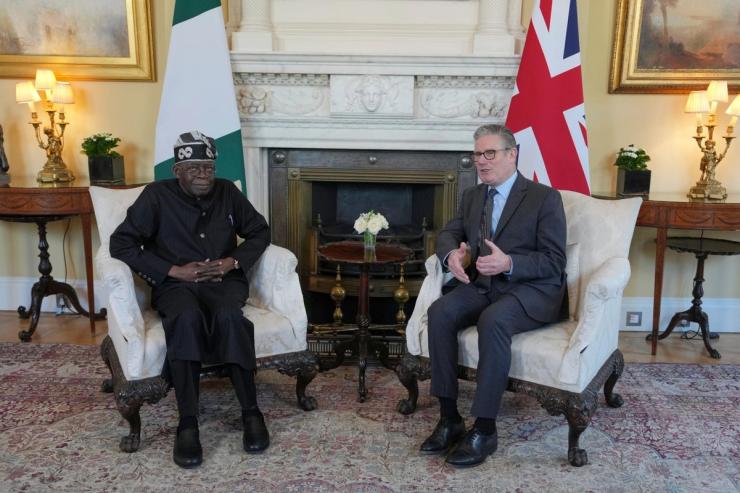 Nigerian President Bola Tinubu with UK Prime Minister Keir Starmer.