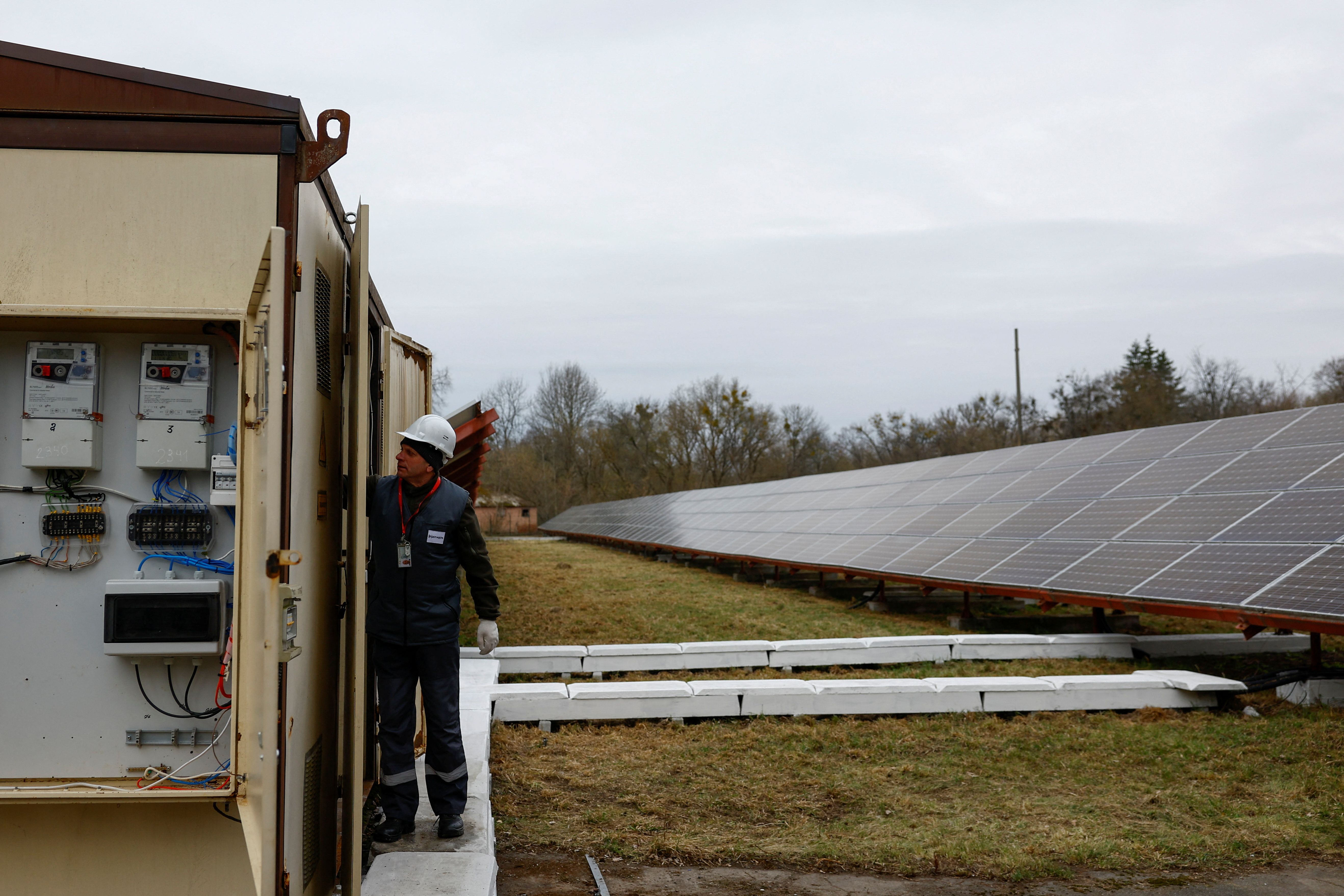 Solar power plant in Chornobyl.