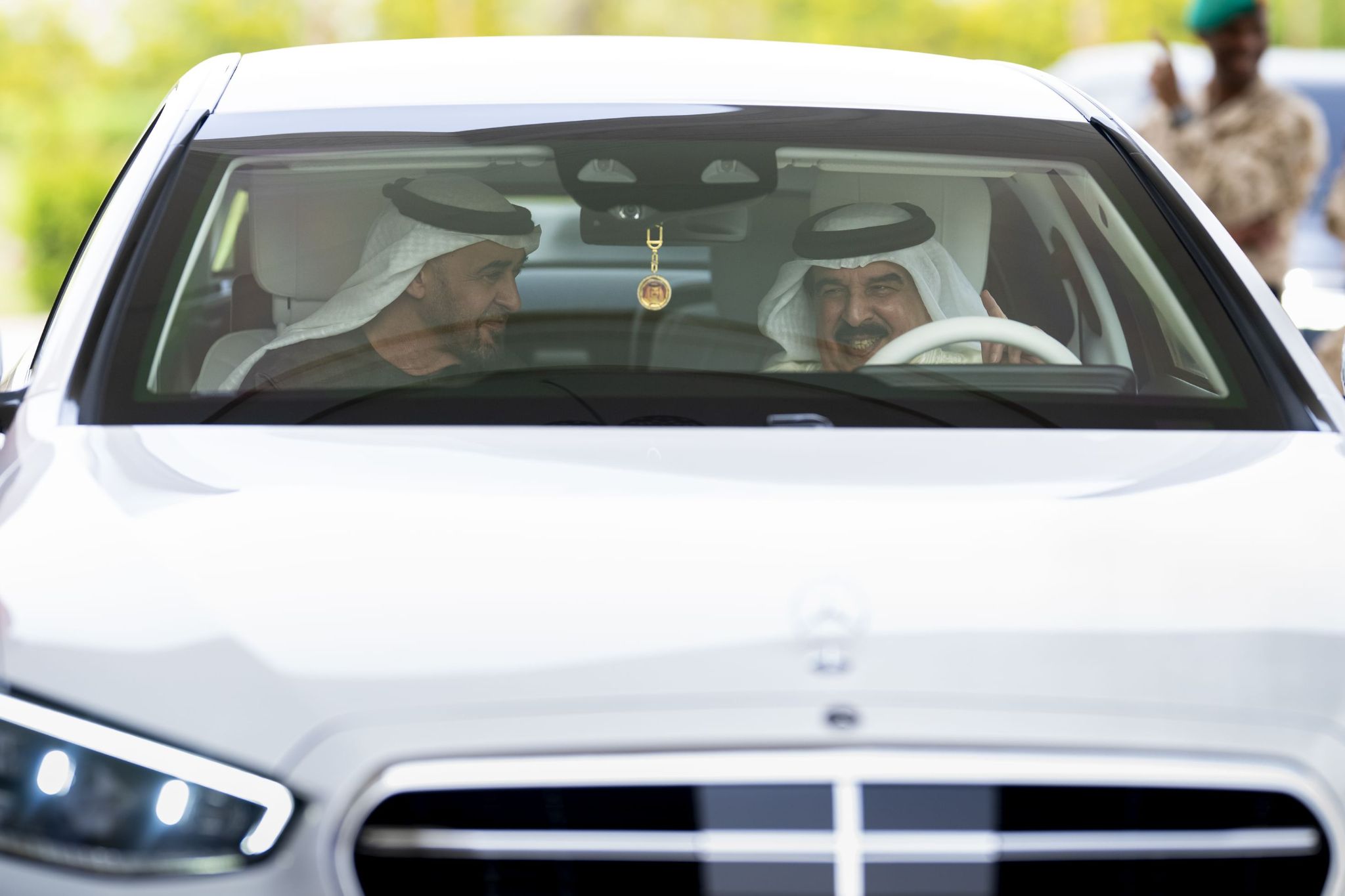 UAE President Sheikh Mohamed bin Zayed with Bahrain’s King Hamad.